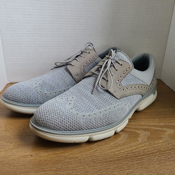 Johnston and Murphy Men's Classic Wingtip Oxford Dress Shoes,Size:11 Color: Grey - Picture 2 of 16